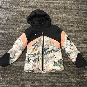 Black and printed size girls small (8) Obermeyer Snow Jacket